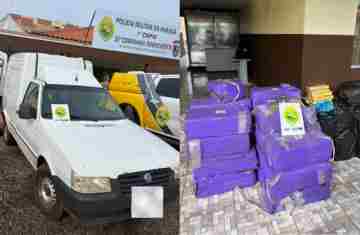 Laranjeiras – Polícia Militar apreende drogas, maços de cigarro e cigarro eletrônico em veículo de carga